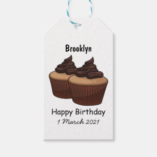 Étiquettes-cadeau Illustration de Cupcake