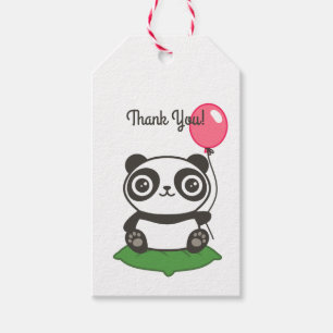 Étiquettes-cadeau Illustration de Cute Panda