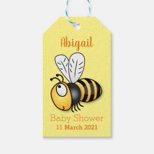 Étiquettes-cadeau Illustration de dessin animé d'abeilles joyeux