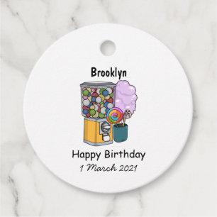 Étiquettes Cadeau Illustration de dessin de bonbon