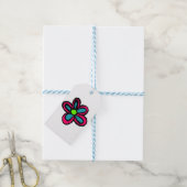 Étiquettes-cadeau illustration de fleur (Avec de laficelle)