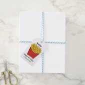 Étiquettes-cadeau Illustration de frites (Avec de laficelle)