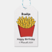 Étiquettes-cadeau Illustration de frites (Dos)