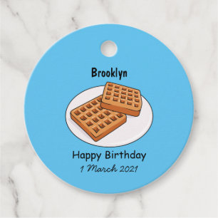 Étiquettes Cadeau Illustration de gaufre