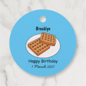 Étiquettes Cadeau Illustration de gaufre (Dos)