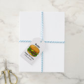 Étiquettes-cadeau Illustration de Hamburger (Avec de laficelle)