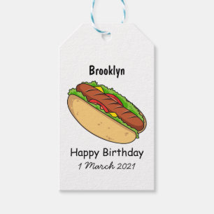 Étiquettes-cadeau Illustration de Hot dog