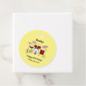 Étiquettes Cadeau Illustration de kit de batterie (En situation)