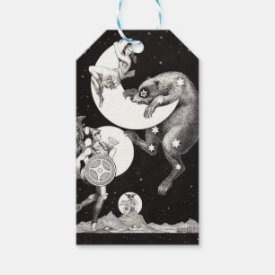 Étiquettes-cadeau Illustration de la nuit divine de l'univers du cie