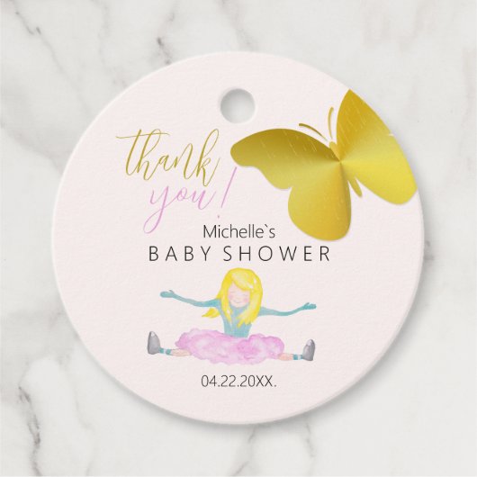 Étiquettes Cadeau Illustration De L'Aquarelle De Fille (Devant)