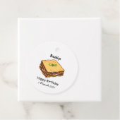 Étiquettes Cadeau Illustration de Lasagna (En situation)