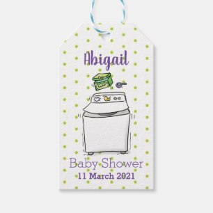 Étiquettes-cadeau Illustration de lave-linge mignonne