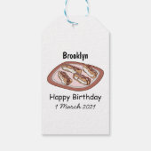 Étiquettes-cadeau Illustration de l'éclair de chocolat (Dos)