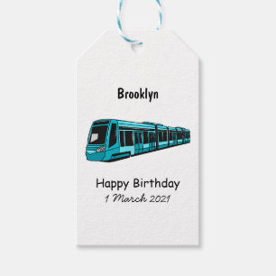 Étiquettes-cadeau Illustration de locomotive électrique