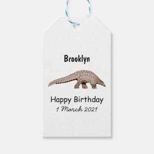 Étiquettes-cadeau Illustration de Pangolin