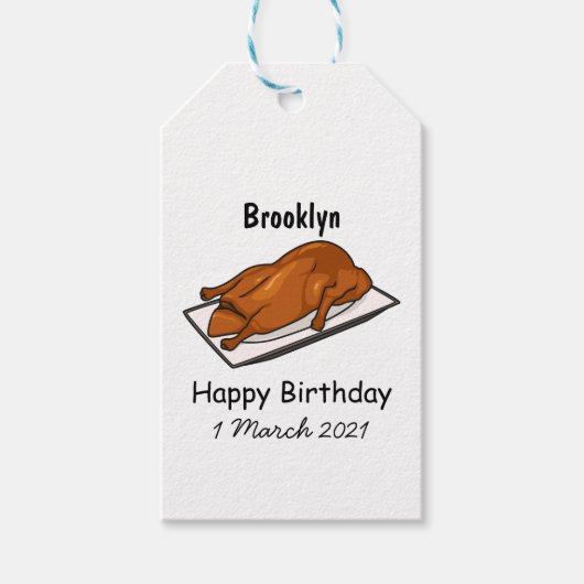 Étiquettes-cadeau Illustration de Peking duck (Devant)