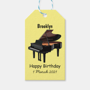 Étiquettes-cadeau Illustration de piano