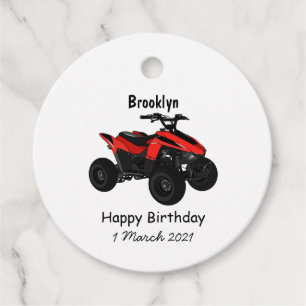 Étiquettes Cadeau Illustration de Quad bike atv