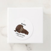 Étiquettes Cadeau Illustration de Walrus (En situation)