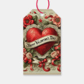 Étiquettes-cadeau Illustration décorative Heureuse Sainte-Valentin (Devant)