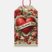 Étiquettes-cadeau Illustration décorative Heureuse Sainte-Valentin (Dos)