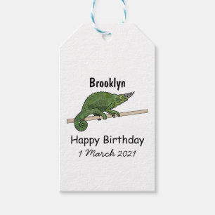 Étiquettes-cadeau Illustration du caméléon de Jackson