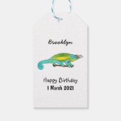 Étiquettes-cadeau Illustration du caméléon de Jackson (Dos)