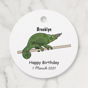Étiquettes Cadeau Illustration du caméléon de Jackson
