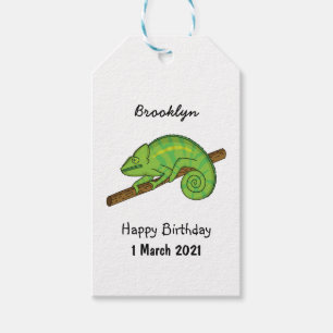 Étiquettes-cadeau Illustration du caméléon de la parson