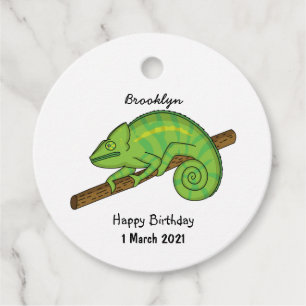 Étiquettes Cadeau Illustration du caméléon de la parson