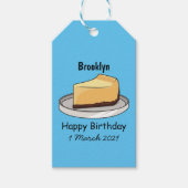 Étiquettes-cadeau Illustration du dessin animé Cheesecake (Devant)