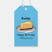 Étiquettes-cadeau Illustration du dessin animé Cheesecake (Dos)