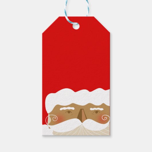 Étiquettes-cadeau Illustration du Père Noël (Devant)