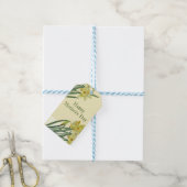 Étiquettes-cadeau Illustration du portrait des jonquilles d'aquarell (Avec de laficelle)