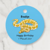 Étiquettes Cadeau Illustration du serpent python birman (Devant)