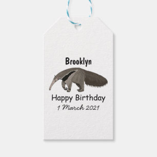 Étiquettes-cadeau Illustration d'un dessin animé d'Anteater