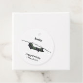 Étiquettes Cadeau Illustration d'un hélicoptère de l'armée de Chinoo (En situation)