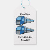 Étiquettes-cadeau Illustration d'un train électrique (Dos)