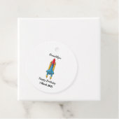 Étiquettes Cadeau Illustration d'un vaisseau de fusées (En situation)