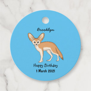 Étiquettes Cadeau Illustration Fennec fox