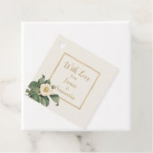 Étiquettes Cadeau Illustration florale blanche simple | MARIAGE (En situation)