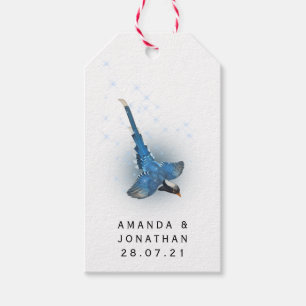 Étiquettes-cadeau Imaginaire éblouissant Floral Bird Mariage