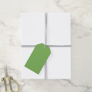 ÉTIQUETTES-CADEAU IMAGINAIRE PARTY, GREEN DRAGON SCALES MOTIF