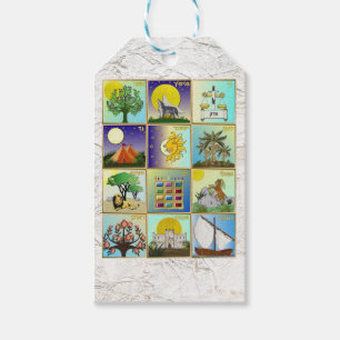 Étiquettes-cadeau Impression d'art Judaica 12 Tribus d'Israël