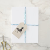 Étiquettes-cadeau impression de cheval en patchwork (Avec de laficelle)