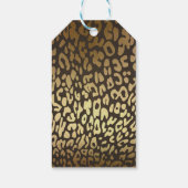 Étiquettes-cadeau Impression de peau d'animal guépard léopard Or Cad (Dos)