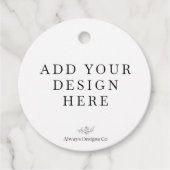 Étiquettes Cadeau Impression des balises de préférence ronde (Devant)