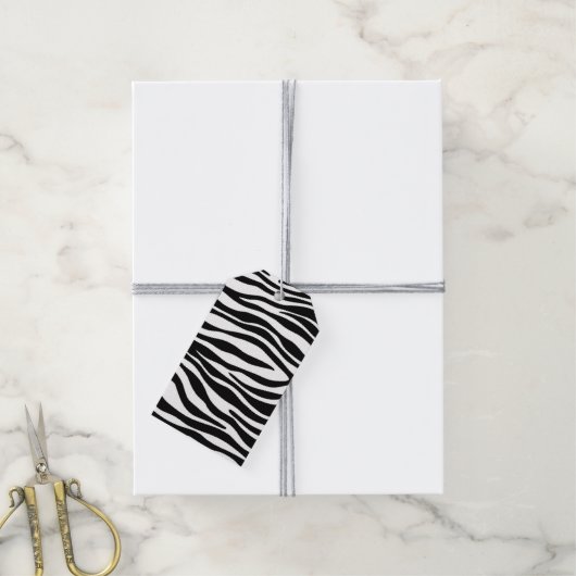 Étiquettes-cadeau Impression Zebra (Avec de la ficelle)