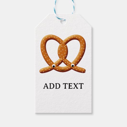 Étiquettes-cadeau Imprimantes de dessin Cute Pretzel (Devant)