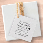 Étiquettes Cadeau In Love Memory Memorial Modern Simple Citation